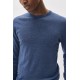 Matinique vintage blue merino wool pullover