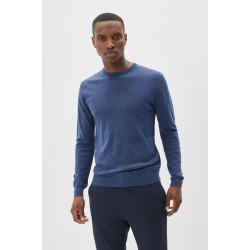 Matinique vintage blue merino wool pullover