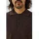 Matinique MApolo Chocolate brown knitted polo