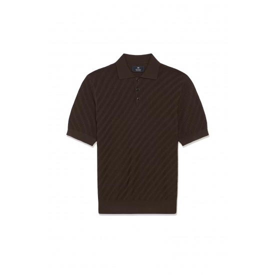 Matinique MApolo Chocolate brown knitted polo