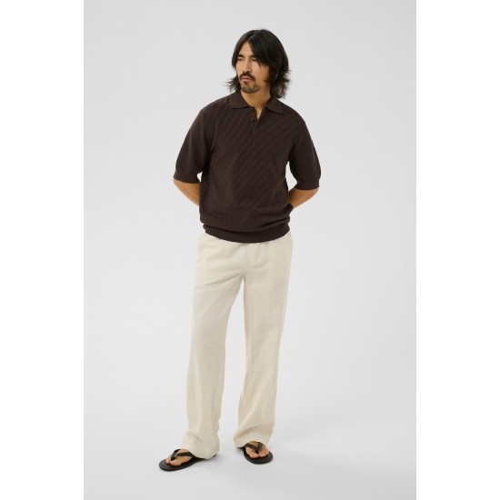 Matinique MApolo Chocolate brown knitted polo