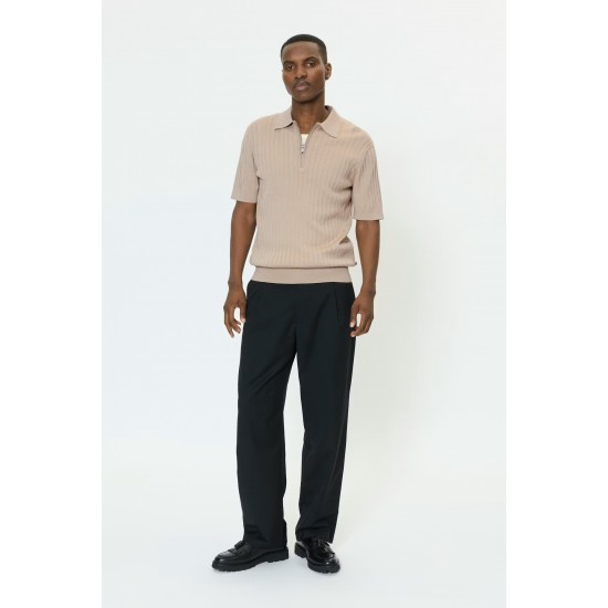 Matinique MApolo Plaza Taupe Knitted Polo