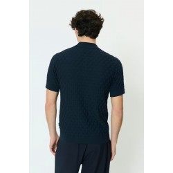 Matinique MApolo dark navy knitted polo Matinique MApolo dark navy knitted polo