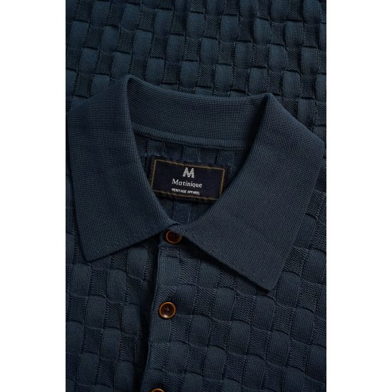 Matinique MApolo dark navy knitted polo