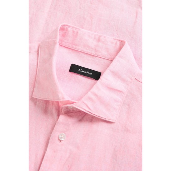 Matinique prism pink linen mamarc shirt