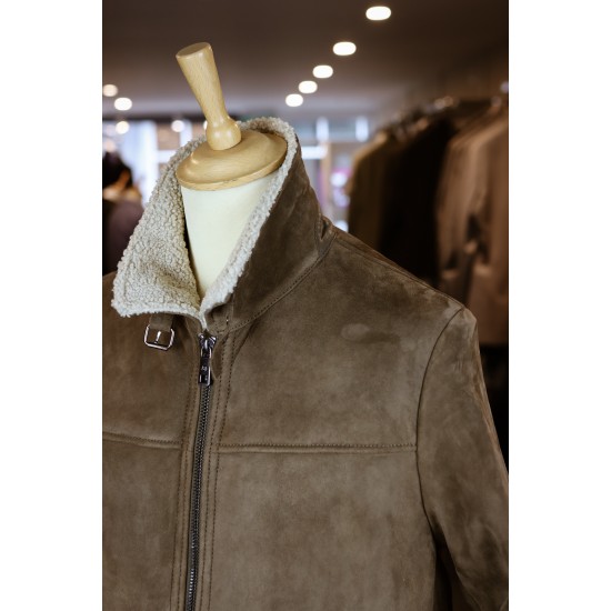 Milestone khaki suede Camino jacket