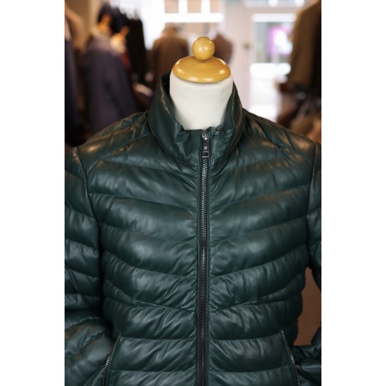 Milestone MSHendrik Green Leather Jacket