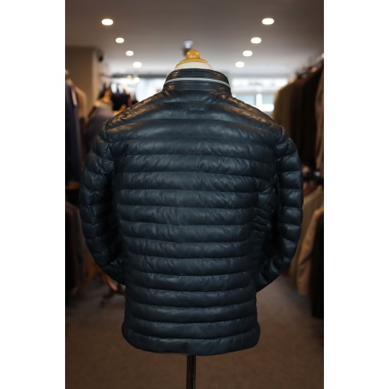 Milestone Navy MSCortino Leather Jacket