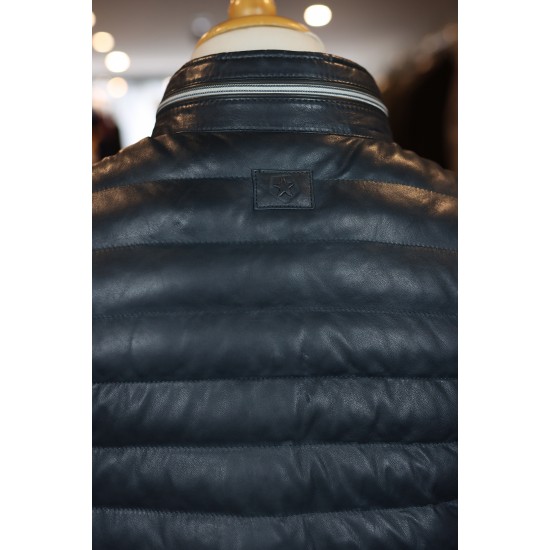 Milestone Navy MSCortino Leather Jacket