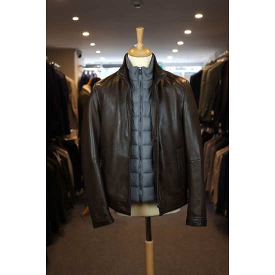 Milestone MSBarney Brown Leather Jacket Milestone MSBarney Brown Leather Jacket