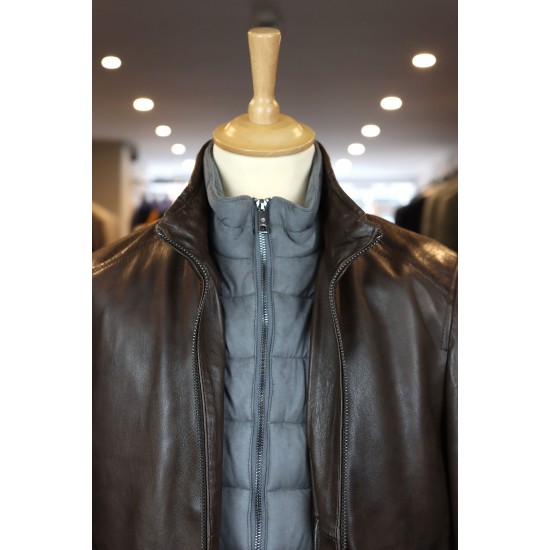Milestone MSBarney Brown Leather Jacket Milestone MSBarney Brown Leather Jacket