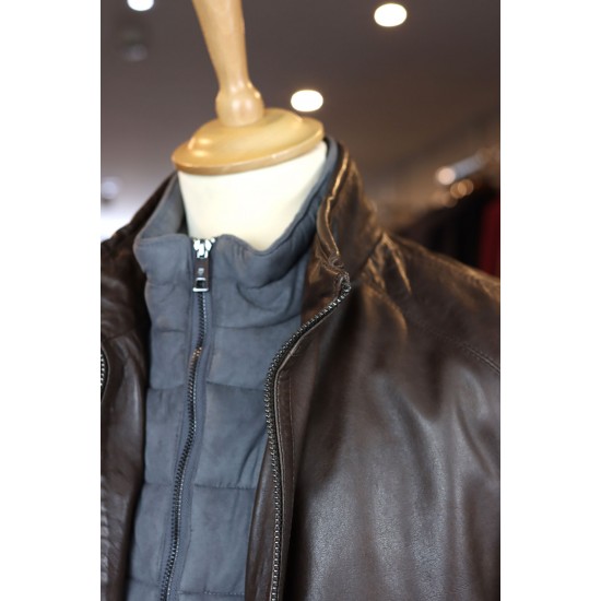 Milestone MSBarney Brown Leather Jacket Milestone MSBarney Brown Leather Jacket
