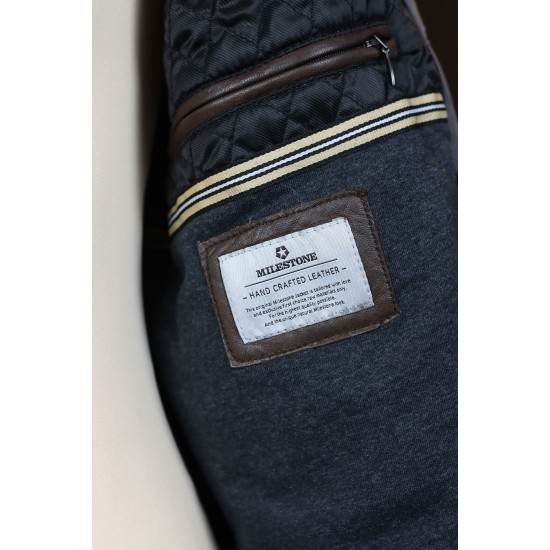 Milestone MSBarney Brown Leather Jacket Milestone MSBarney Brown Leather Jacket