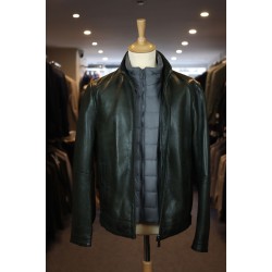 Milestone Barney Dark Green Lambskin Leather Jacket