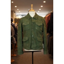 Milestone MSValerio Green Suede Leather Jacket