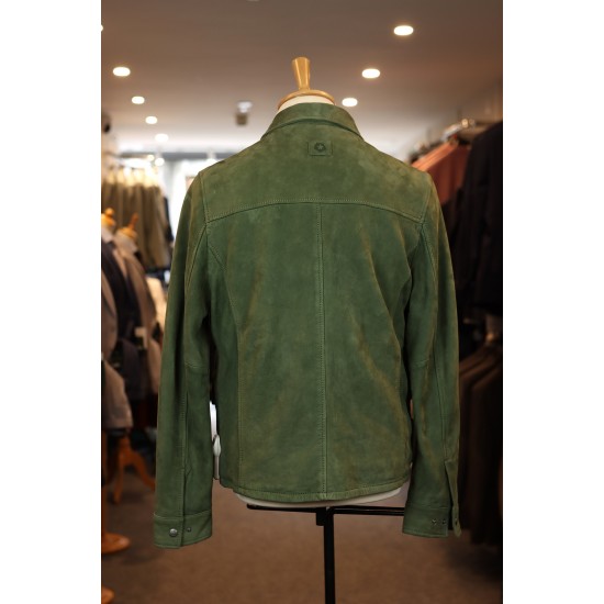 Milestone MSValerio Green Suede Leather Jacket