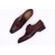 Raffaele D'Amelio wine leather shoes