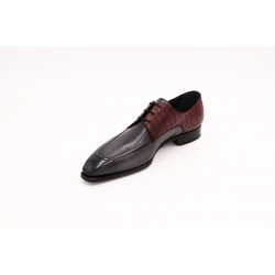 Raffaele D'Amelio smoke and cordovan croc shoes