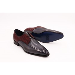 Raffaele D'Amelio smoke and cordovan croc shoes