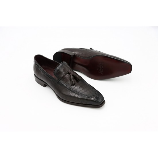 Raffaele D'Amelio Brown Croc Loafers