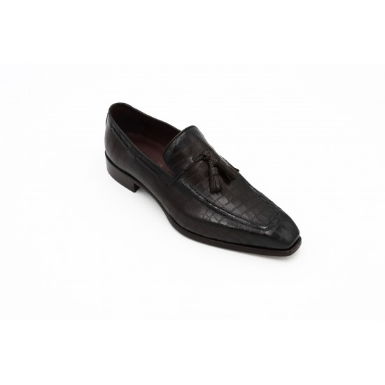 Raffaele D'Amelio Brown Croc Loafers
