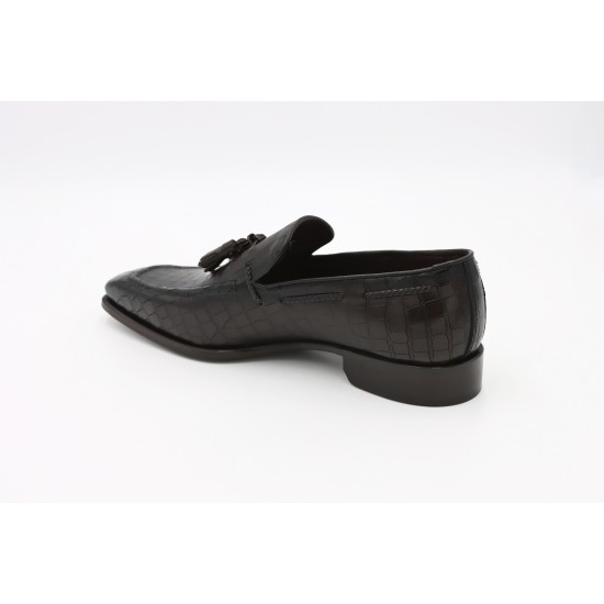 Raffaele D'Amelio Brown Croc Loafers