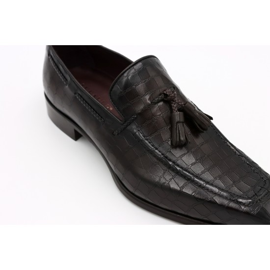 Raffaele D'Amelio Brown Croc Loafers