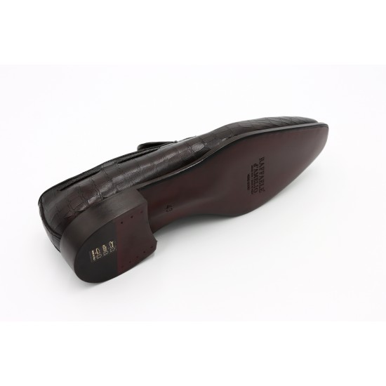 Raffaele D'Amelio Brown Croc Loafers