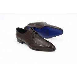 Raffaele D'Amelio Dark Brown Croc Leather Shoes