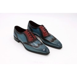 Raffaele D'Amelio Jeans Cordovan Oxford Brogue Shoes
