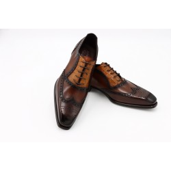 Raffaele D'Amelio Old Brown Tan Oxford Brogue Shoes