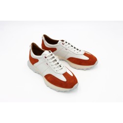 Raffaele D'Amelio Orange Suede Leather sneakers
