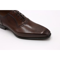 Raffaele D'Amelio Brown Brogue Toe Leather Shoes