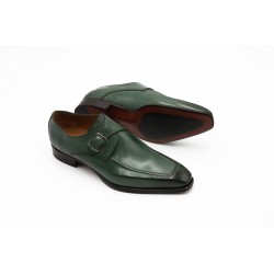 Raffaele D'Amelio Green Monk Strap Shoes