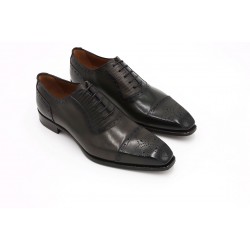 Raffaele D'Amelio Moss Green Oxford Brogue Leather Shoes Raffaele D'Amelio Moss Green Oxford Brogue Leather Shoes