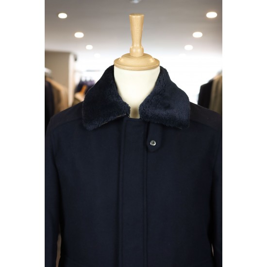 Seven Dials Short Woollen Navy Jones Jacket
