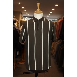 Seven Dials Rayan Dark Brown Knitted Polo