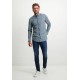 State of Art blue shirt with cognac print State of Art blue shirt with cognac print