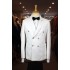 Two BI White Double Breasted Tuxedo Jacket