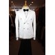 Two BI White Double Breasted Tuxedo Jacket