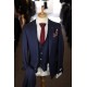 White Label Navy Tapered Fit 3 piece suit 