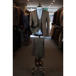 White Label Slim Fit Oliver Brown 3pcs suit