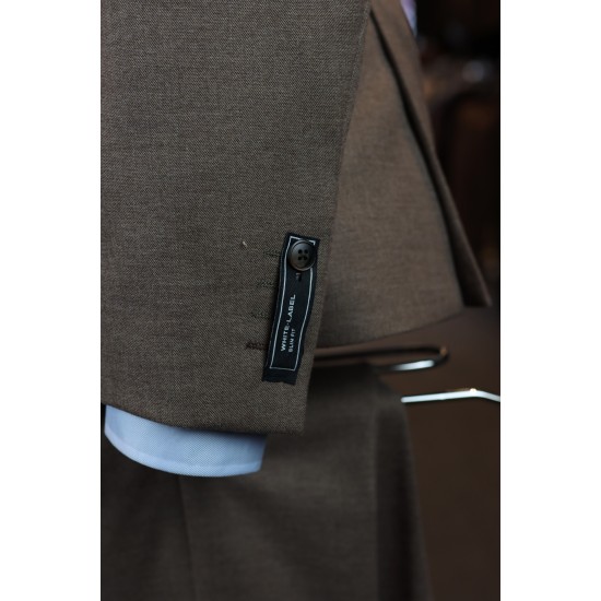 White Label Slim Fit Oliver Brown 3pcs suit