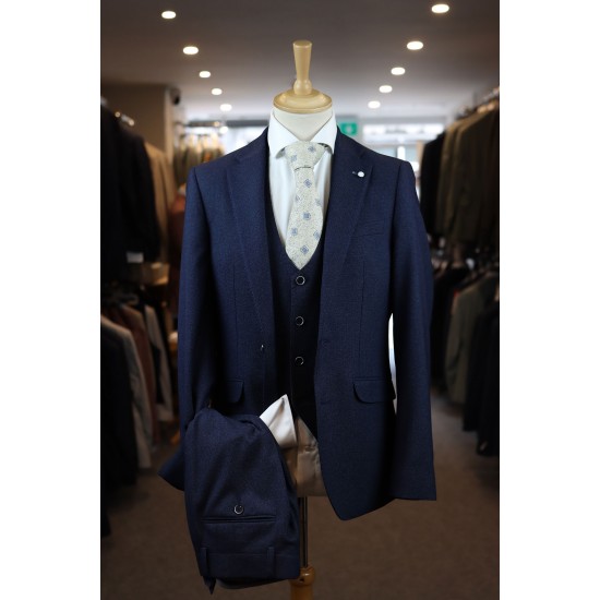 White Label M&M Navy Jasper 3 Piece Suit