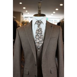 White Label Slim Fit Oliver Brown 3 piece suit
