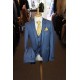 White Label Slim Fit Oliver Blue 3pcs suit