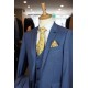 White Label Slim Fit Oliver Blue 3pcs suit