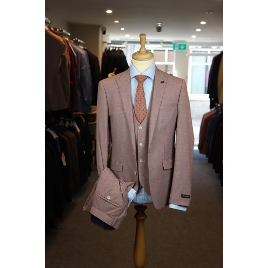 White Label Slim Fit Pink Oliver 3-piece suit
