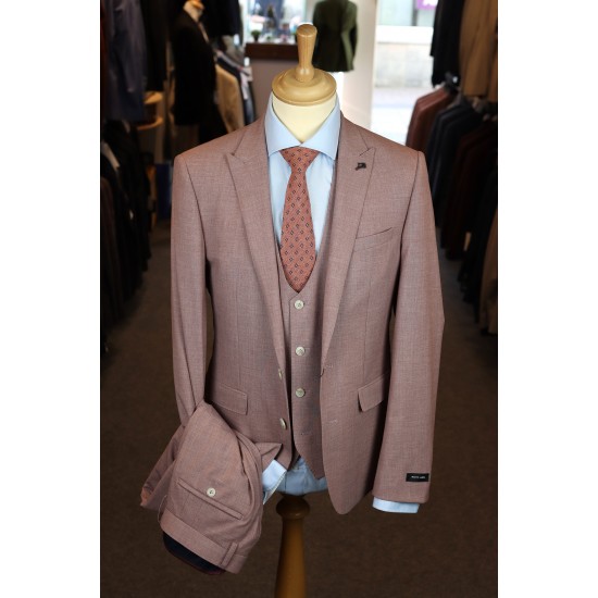 White Label Slim Fit Pink Oliver 3-piece suit