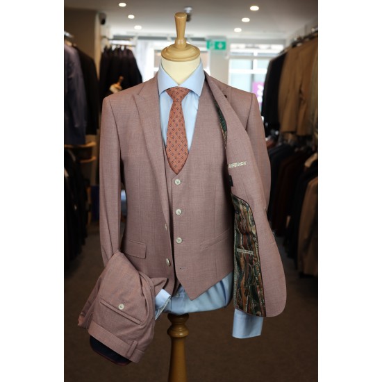 White Label Slim Fit Pink Oliver 3-piece suit